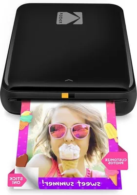 Image de Imprimante photo instantanée avec Bluetooth et NFC pour iOS et Android, 51 x 76 cm, 2 x 3 pouces, noire