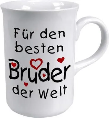 Produktbild von Tasse mit Print für den besten Bruder weiss 57589