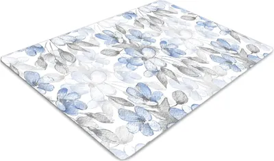 Produktbild von Stuhlunterlage Bürostuhlunterlage 120 cm x 90 cm Bodenmatte Bürostuhlunterlage - Blumen