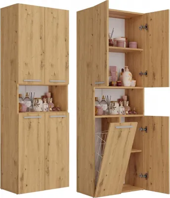 Produktbild von Topeshop NEL 1K DK ART KPL Aufbewahrungsschrank für Badezimmer Eiche