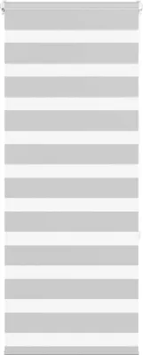 Zdjęcie produktu dla Roleta zebra, jasnoszara, szerokość tkaniny 50,9 cm, poliester