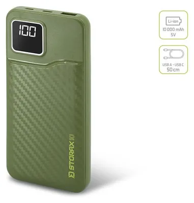 Image de DELPHIN StoraX, batterie externe, 15 x 7 x 1,7 cm, verte, 10 000 mAh, 101005994