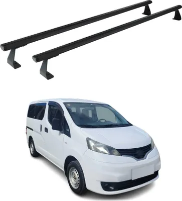 Image de Barres de toit transversales pour Nissan NV200 2010-2025 Aluminium Noir 2 pcs