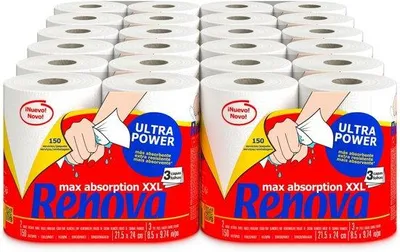 Immagine prodotto di Rotoli da cucina UltraPower - XXL, 24 rotoli a 3 veli, assorbenti e resistenti