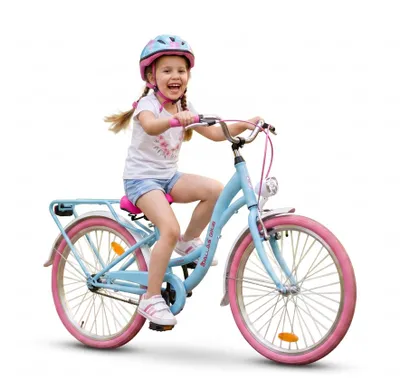 Produktbild von Dallas Bike Kinderfahrrad 24 Zoll - für Mädchen - 1-Gang Rücktritt - Rahmen S 15" - Blau-Rosa