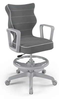 Produktbild von Jugend-Wachstumsstuhl Ergonomischer Schreibtischstuhl Für Körpergrösse 146-176 Cm, Norm Grau Jasmine 33, Mit Fussstütze