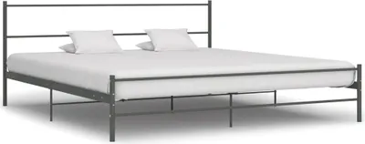 Produktbild von The Living Store Bettgestell Grau Metall 180×200 cm