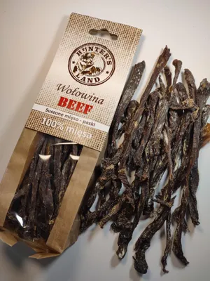Obrázok produktu pre Hunter's Land Sušené mäso 100 % hovädzie mäso v pásikoch 80 g