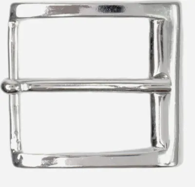 Produktbild von FRONHOFER klassische Gürtelschnalle, Dornschnalle, silber glänzend, 4 cm