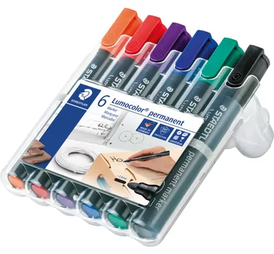 Image de STAEDTLER® 352 WP6 Marqueur Lumocolor permanent, boîte de 6