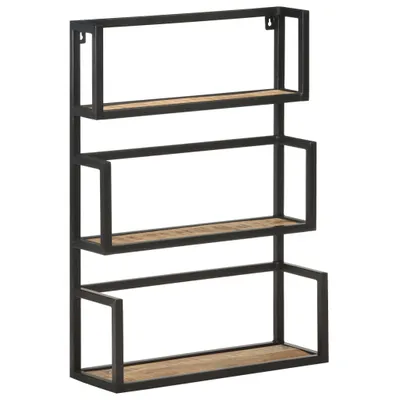 Obrázek produktu pro Nástěnná police 60 x 20 x 85 cm hrubé mangovníkové dřevo