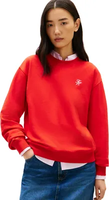 Produktbild von Tommy Hilfiger Th Script Reg Sweatshirt Ww0ww48724 Sweatshirt, Orange (Feuerwerk