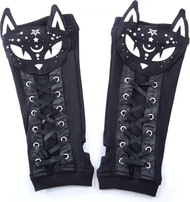 Produktbild von Poizen Industries Armwärmer Schwarz Dark Kitty Einheitsgröße