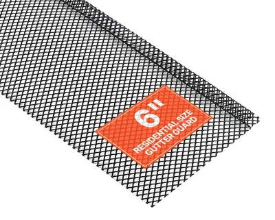 Produktbild von VEVOR Dachrinnen-Schutz, 152,4 mm pulverbeschichteter Stahl-Dachrinnengitter, strapazierfähige 36,58 m Länge, 1,02 mm dick, Laubschutz für Schmutz und Blätter, einfaches DIY, passt zu 152,4 mm Standard-Systemen, 40er Pack, Schwarz