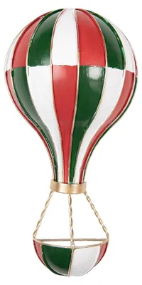 Immagine prodotto di Clayre & Eef Figurina decorativa Mongolfiera 16x8x33 cm Rossa Metallo