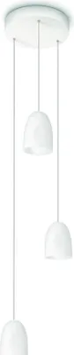 Produktbild von Philips myLiving Pendelleuchte 409213116, Nicht austauschbare(s) Leuchtmittel, 3 Glühbirne(n), LED, 2700 K, 220-240 V, Weiß