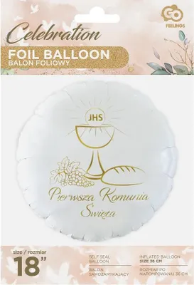 Image de Ballon rond pour la première communion (calice), 46 cm