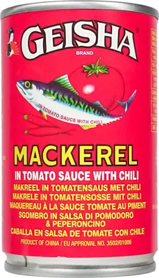 Produktbild von Geisha Makrele in Tomatensoße mit Chilli 425g/ATG255g