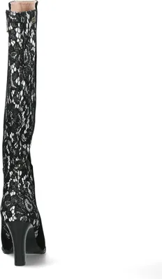 Produktbild von Laura Vita Damen Stiefel Leder florale Spitze Alcbaneo 429, Größe:37 EU, Farbe:Schwarz