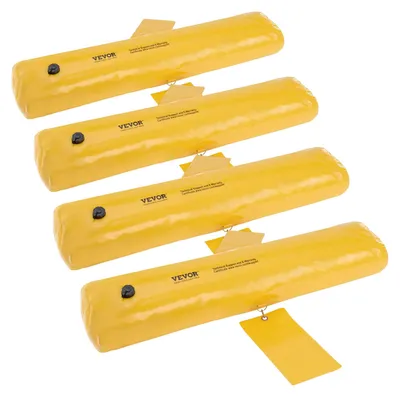 Produktbild von VEVOR Überschwemmungstasche, 732 × 50,8 × 30,5 cm, Wiederverwendbare PVC-Wasserumleitungsschläuche, Leicht mit hervorragender wasserdichter Wirkung, Verwendet für Türen, Garagen, Gelb, 4 Stück-122x25x17 cm