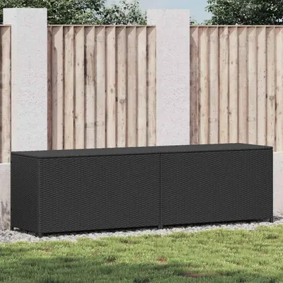 Immagine prodotto di vidaXL Cassetta da giardino in polirattan 200x50x60 cm nero