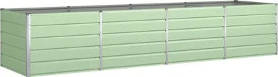 Produktbild von vidaXL Pflanzkübel Pastellgrün 385 x 100 x 75 cm Verzinkter Stahl