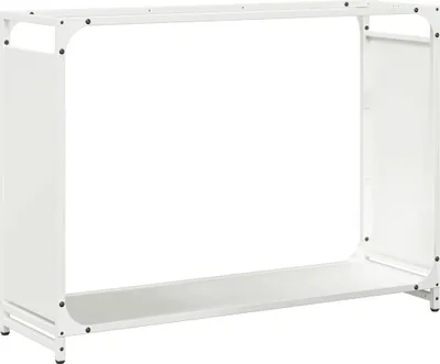 Produktbild von vidaXL Brennholzregal Weiß 90x28x65 cm Kaltgewalzter Stahl