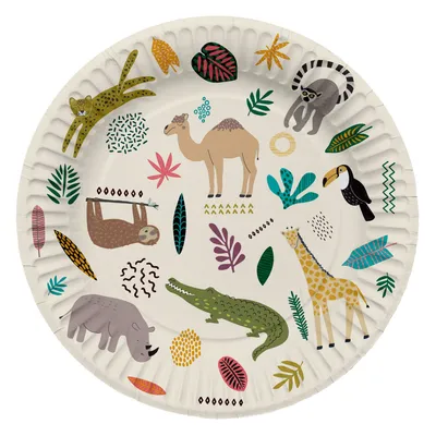 Image de 8 Zoo Birthdayparty Pappteller 23cm