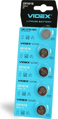 Produktbild von VIDEX CR1616 Lithium-Batterien 5er Blisterpackung