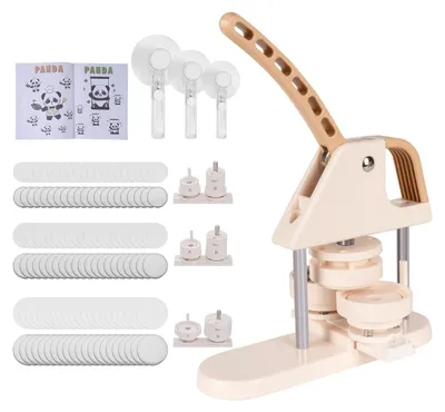 Produktbild von Knopfmacher-Set 3-in-1 mit 300 Knopfrohlingen und Kreisschneidern