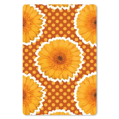 Produktbild von MuchoWow® Mauspad Mousepad Blumen - Punkte - Vintage - Muster 18x27 cm - Mousepads - Maus Mat - Pad - Mausunterlage