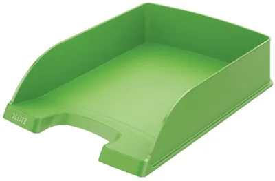 Immagine prodotto di Vaschetta per lettere Esselte-Leitz LEITZ Plus Standard, A4, in polistirolo, verde chiaro, impilabile in verticale o sfalsata, ampia apertura per la presa,