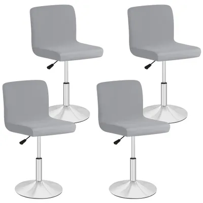 4er-Set Barhussen, abnehmbar, waschbar, grau