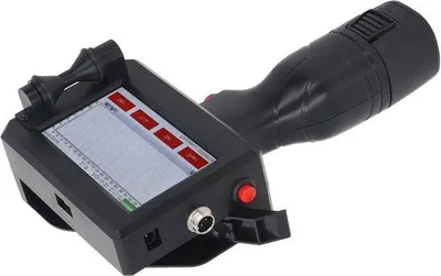 Immagine prodotto di Stampante a getto d'inchiostro portatile da 127 mm con altezza di stampa regolabile per codici QR e codici a barre - Adattatore di corrente UE.