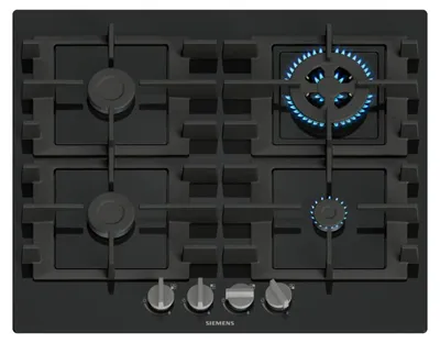 Produktbild von Siemens iQ300 EN6B6HK40 Kochfeld Schwarz Integriert 60 cm Gaskochfeld 4 Zone(n)