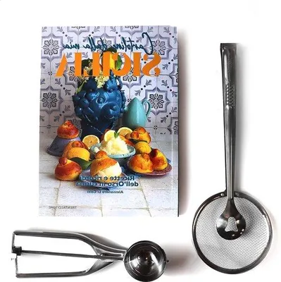 Produktbild von Famanu Arancini Set mit Portionierer und Frittierzange - Edelstahl