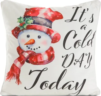 Image de Coussin de Noël COLD DAY 45x45 cm MyBestHome Variante : taie d'oreiller avec garniture, 45x45 cm
