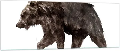 Produktbild von Bilder auf glas - Tier Abstraktion - 140x50cm - Glasbilder - Wandbilder - Kunstdruck - zum Aufhängen bereit - Wanddekoration aus Glas - Glas Bilder - Wandbild auf Glas - Einteilig - GAB140x50-3975