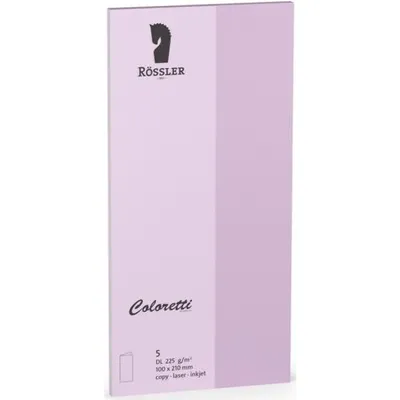 Produktbild von Doppelkarte Coloretti DL hoch VE=5 Stück Lavendel