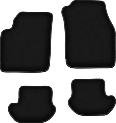 Immagine prodotto di Tappetini in velluto per Ford Ka MK1 (1998-2006, hatchback) neri, set 4 pz, con fissaggi