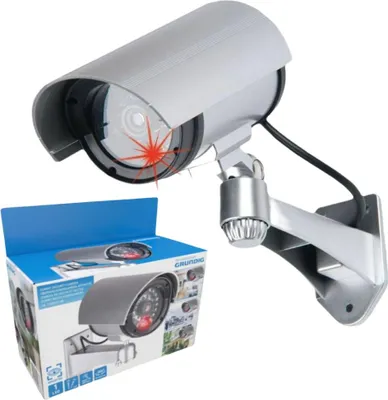 Produktbild von Kamera-Attrappe Überwachungskamera Outdoor Indoor Wireless mit LED