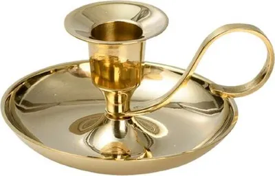 Produktbild von Kerzen Handleuchter Klassik Messing Gold