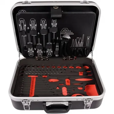 Produktbild von Werkzeugkoffer - LEER - für bis zu 128 Werkzeugen - 460x330x145 mm