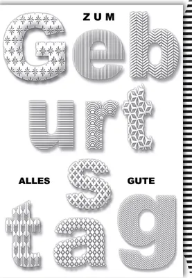 Produktbild von Geburtstag - Glückwunschkarte im Format 11,5 x 17 cm mit Umschlag