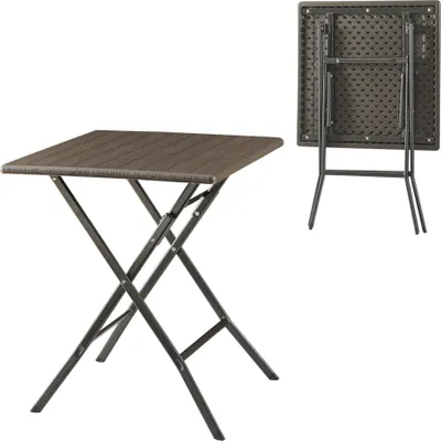 Produktbild von Klapptisch ‘Lillestrøm’ quadratisch 61,5 x 61,5 x 73 cm Holzoptik, Dunkelbraun