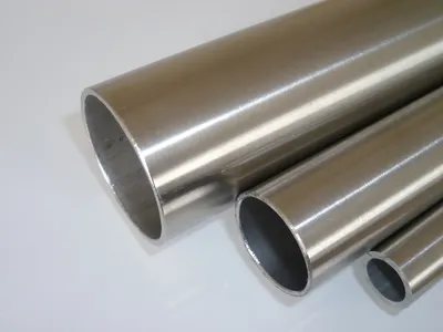Produktbild von B&T Metall Edelstahl Rundrohr geschliffen, Ø 60,3 x 2 mm (2 1/2"), Länge ca. 2,0m | Konstruktionsrohr K240 1.4301, längsnahtgeschweißt, Hohl-Profil