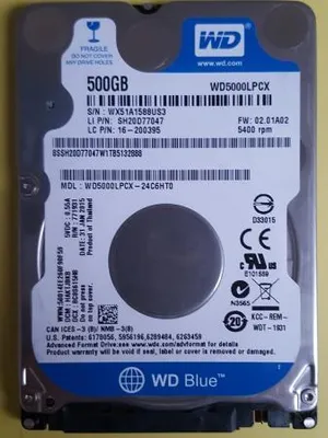Produktbild von Western Digital WD5000LPVX 500GB SATA 2,5"