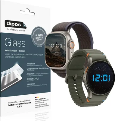 Produktbild von 2x dipos GlassAR Ibettertec Smartwatch 1.83