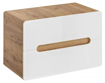 Image de Meuble vasque mural - 80 x 46 x 59 cm - Archipel White