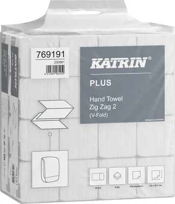 Obrázok produktu pre Katrin uterák ZZ HandyPack 2 100% celulóza 194 ks / 16 ks